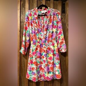 Charles Henry Multicolor Floral Dress Small